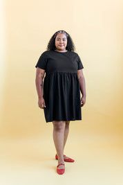 BLACK LINEN EVERYDAY DRESS