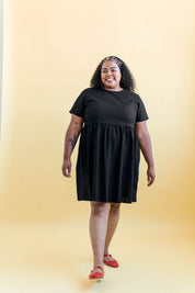 BLACK LINEN EVERYDAY DRESS