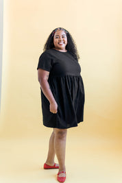 BLACK LINEN EVERYDAY DRESS