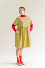 Chartreuse Linen Everyday Dress
