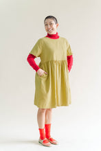 Chartreuse Linen Everyday Dress