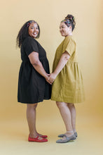 Everyday Dress in Chartreuse Linen (RTS)