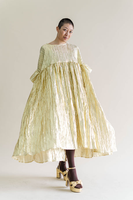 Gold Metallic Mushroom Dress