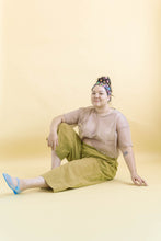 Mid Easy Pant in Chartreuse Linen (RTS)