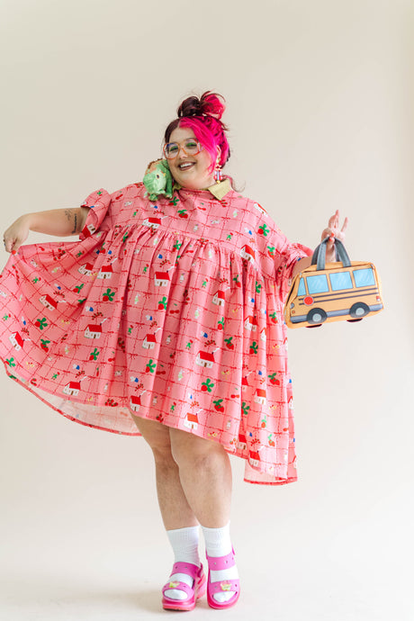 Cottage Core Mini Mushroom Dress