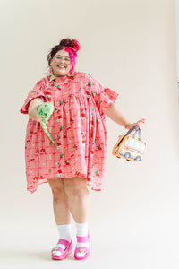 Cottage Core Mini Mushroom Dress