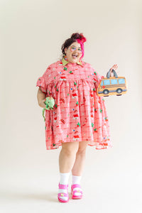 Cottage Core Mini Mushroom Dress