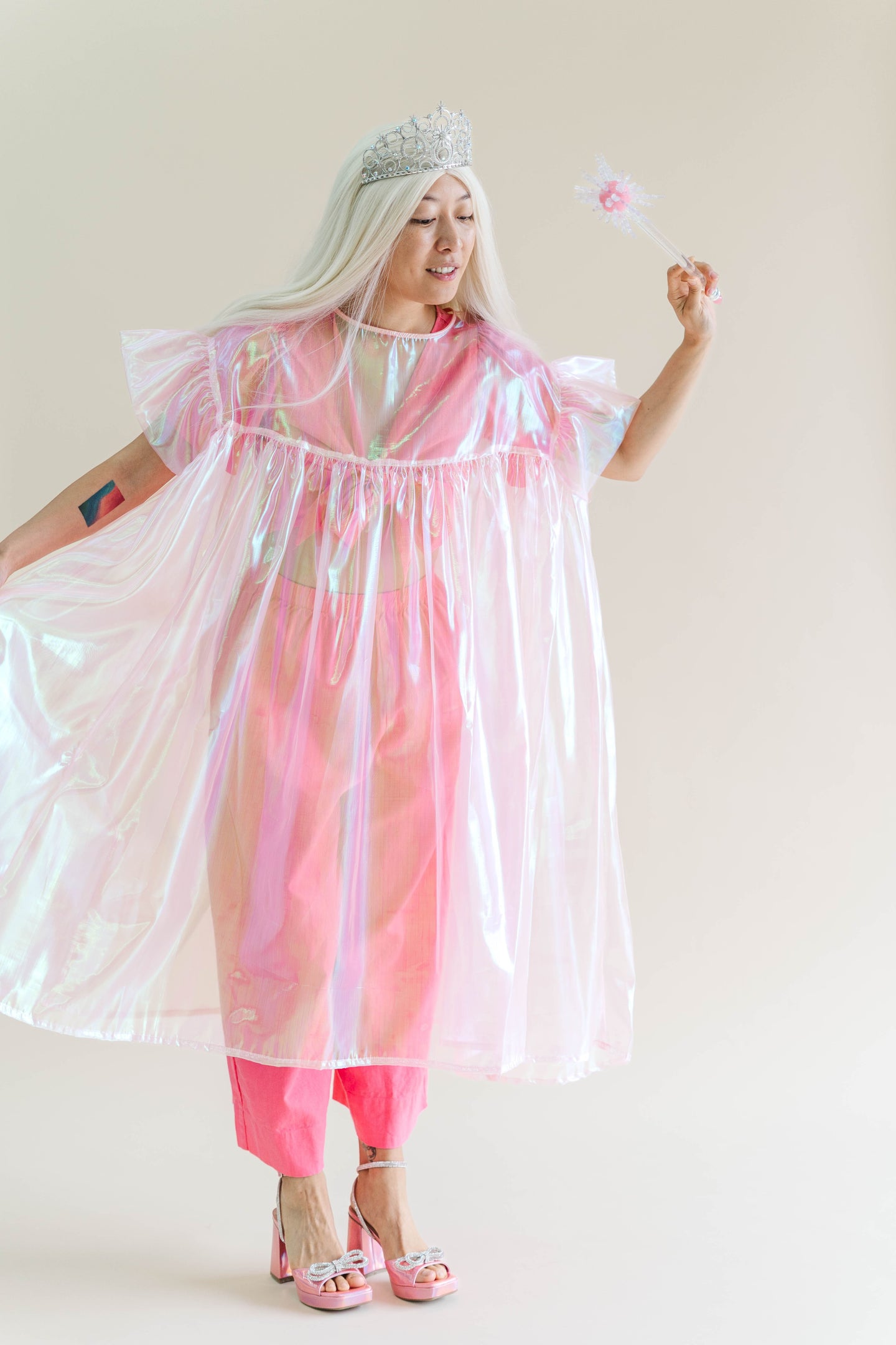 Pink Metallic Mushroom Dress