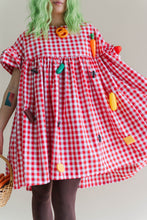 Red Gingham Mini Mushroom Dress