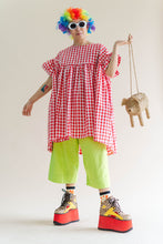 Red Gingham Mini Mushroom Dress