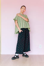 Ruffle Pants in Black Cherry Cotton (RTS)