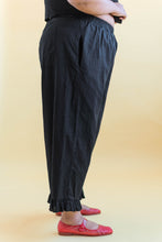 Ruffle Pants in Black Linen (RTS)