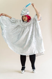 Silver Metallic Mushroom Dress
