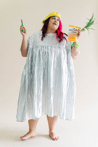 Silver Metallic Mushroom Dress