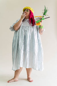 Silver Metallic Mushroom Dress