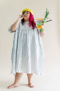 Silver Metallic Mushroom Dress