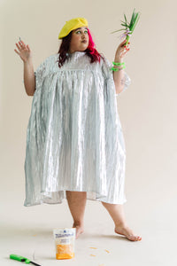 Silver Metallic Mushroom Dress