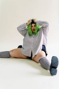 Striped Linen Soft Volume Top