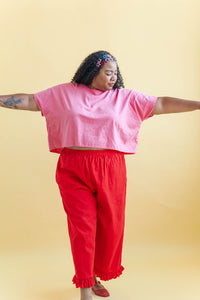Tee in Bubblegum Linen (RTS)