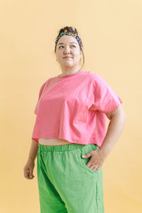 Tee in Bubblegum Linen (RTS)