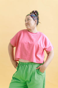 Tee in Bubblegum Linen (RTS)