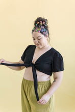 Tied Top in Black Linen (RTS)