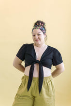 Tied Top in Black Linen (RTS)