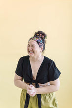Tied Top in Black Linen (RTS)