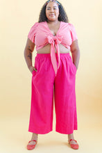 Tied Top in Bubblegum Linen (RTS)