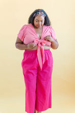 Tied Top in Bubblegum Linen (RTS)