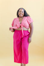Tied Top in Bubblegum Linen (RTS)