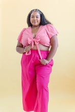 Tied Top in Bubblegum Linen (RTS)