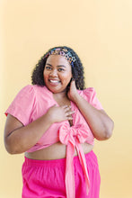 Tied Top in Bubblegum Linen (RTS)