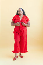 Tied Top in Cherry Linen (RTS)