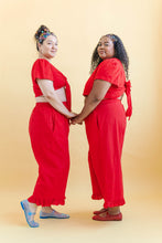 Tied Top in Cherry Linen (RTS)