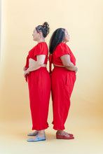 Tied Top in Cherry Linen (RTS)