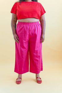 Tied Top in Cherry Linen (RTS)