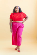 Tied Top in Cherry Linen (RTS)