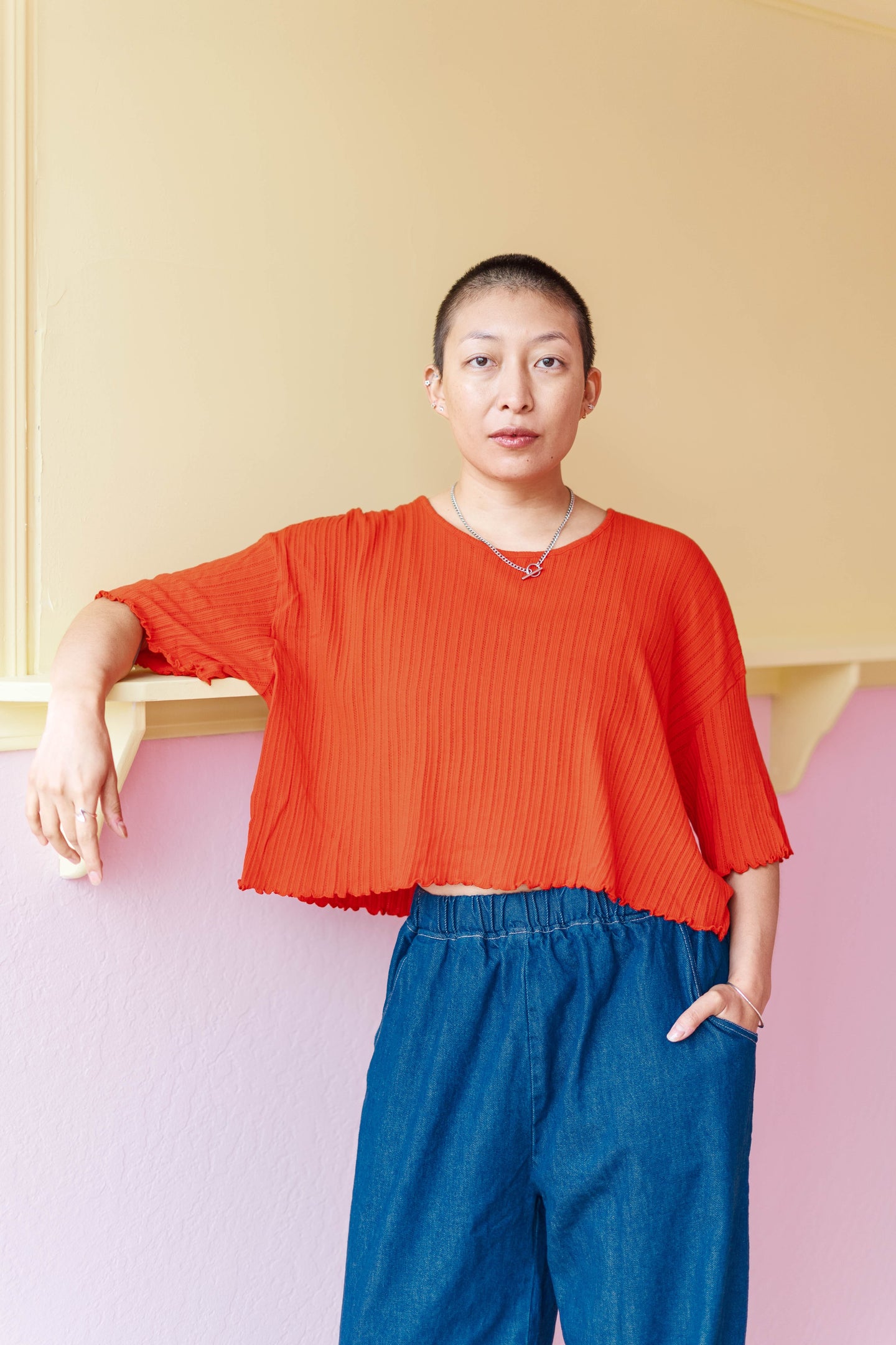 Tee in Tomato Knit (RTS)