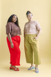 Boxy Crop Top in Vanilla Mesh (RTS)