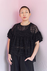Mushroom Top in Zebra Mesh (RTS)