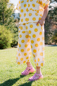 Mid Easy Pant in Smiley Cotton