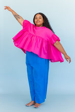 Mushroom Top in Hot Pink Cotton