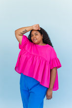 Mushroom Top in Hot Pink Cotton