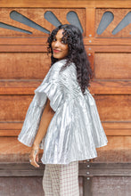 Mushroom Top in Silver Metallic