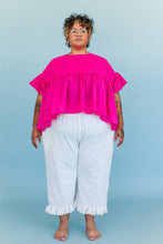 Mushroom Top in Hot Pink Cotton