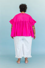 Mushroom Top in Hot Pink Cotton