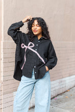 Bow Long Sleeve Top OS- (RTS)