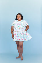 Tiered Mini Dress in Wonderbread Cotton
