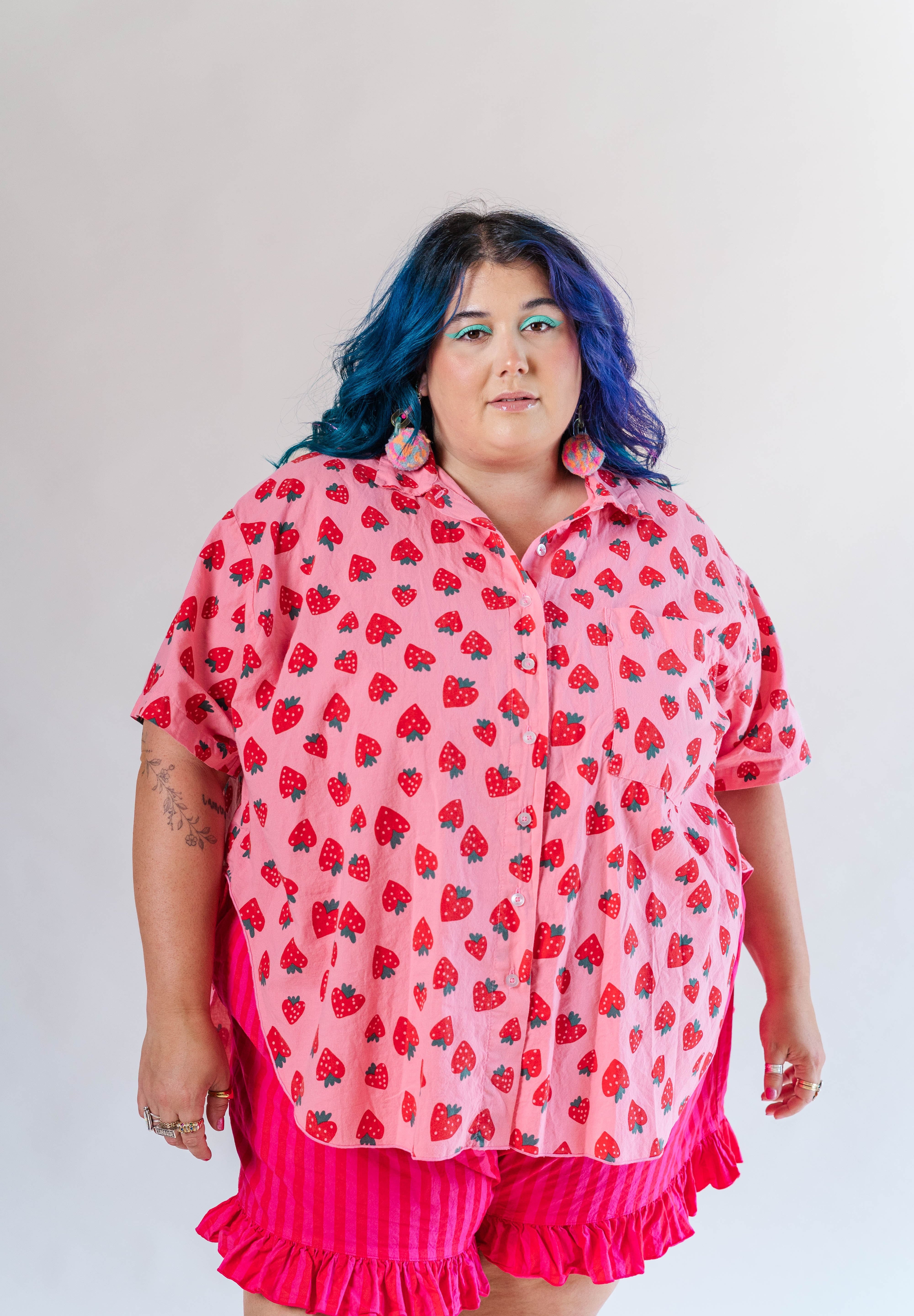 PINK STRAWBERRY TULIP TOP